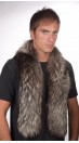 Men's silver fox fur scarf